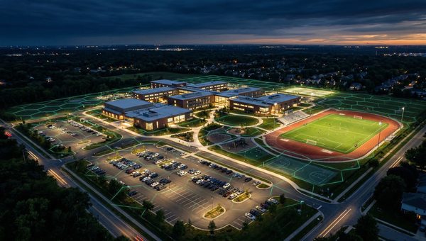 Aerial campus surveillance grid